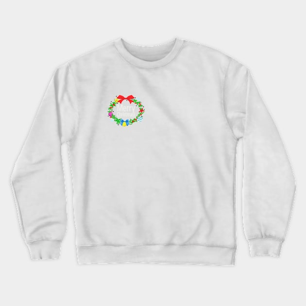 merry christmas ornaments - black Crewneck Sweatshirt by persa